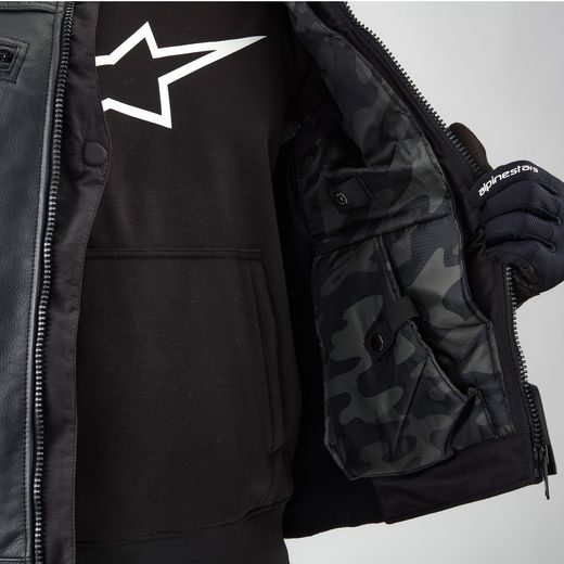 ALPINESTARS AIRBAGOVÁ VESTA TECH-AIR®3 LEATHER SYSTÉM – AIRBAGOVÝ SYSTÉM NA MOTORKU (ČIERNA) 2025