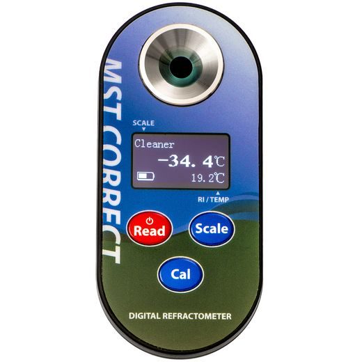 ELEKTRONICKÝ REFRAKTOMETR (PRE ELEKTROLYT, CHLADÍCÍ KVAPALINU, KVAPALINU OSTREKOVAČOV)