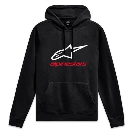 ALPINESTARS ALWAYS HOODIE 3 – VOĽNOČASOVÁ MOTO MIKINA (ČIERNA/BIELA/ČERVENÁ)
