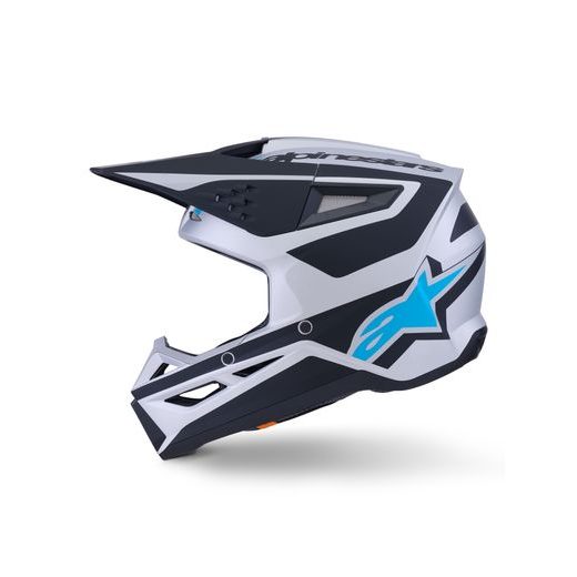 PRILBA S-M3 HEAT, ALPINESTARS (STŘÍBRNÁ/MODRÁ/ČERNÁ MATNÁ) 2026