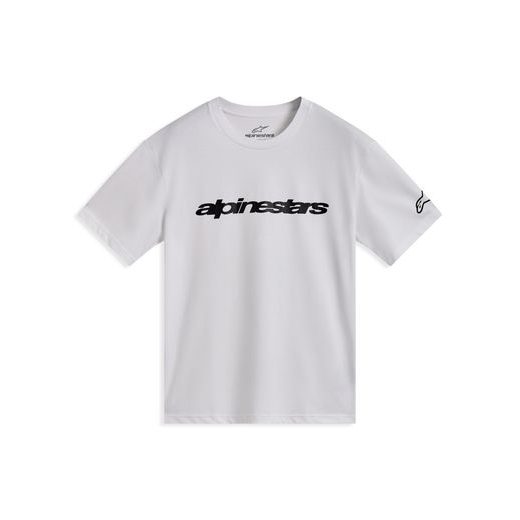 ALPINESTARS RACE WORDMARK CSF – VOĽNOČASOVÉ MOTO TRIČKO (BIELA/ČIERNA)