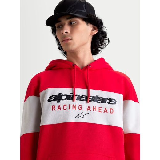 ALPINESTARS CUBIC HOODIE – VOĽNOČASOVÁ MOTO MIKINA (ČERVENÁ/SIVÁ)