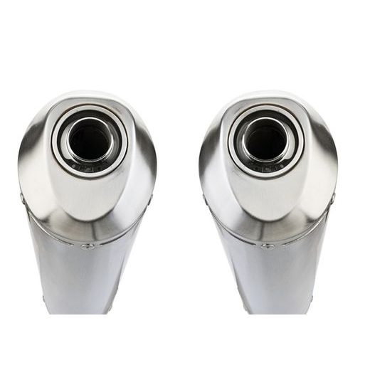DVOJITÁ KONCOVKA VÝFUKU SLIP - ON GPR SATINOX Y.44.CAT.SAT BRUSHED STAINLESS STEEL INCLUDING REMOVABLE DB KILLERS, LINK PIPES AND CATALYSTS