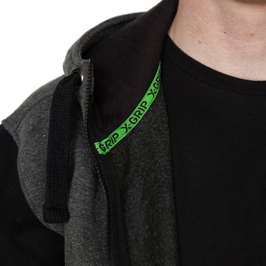 X-GRIP MIKINA S KAPUCŇOU NA ZIPS – SIVÁ