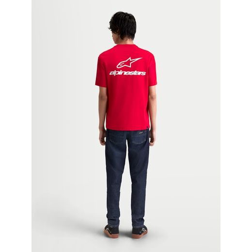 ALPINESTARS COMBO BACK CSF – VOĽNOČASOVÉ MOTO TRIČKO (ČERVENÁ/BIELA)