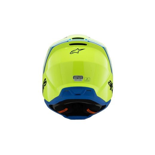 PŘILBA S-M3 RADIUM, ALPINESTARS, DĚTSKÁ (ŽLUTÁ FLUO/ČERNÁ/MODRÁ) 2025