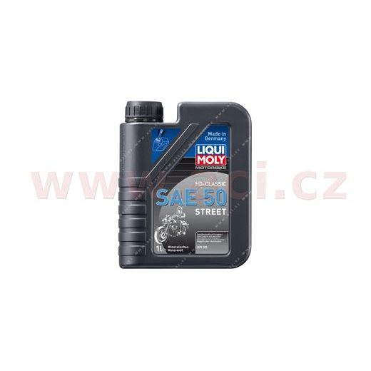 LIQUI MOLY MOTORBIKE HD-CLASSIC SAE 50 STREET, MINERÁLNÍ MOTOROVÝ OLEJ 1 L