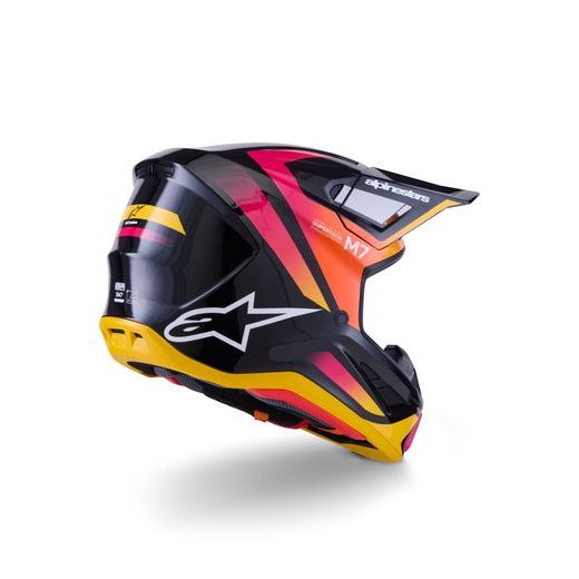 PRILBA SM7 RISE, ALPINESTARS (ČERNÁ/ŽLUTÁ/RŮŽOVÁ FLUO) 2026