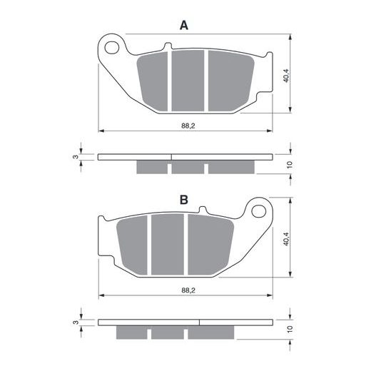 BRZDOVÉ OBLOŽENIE GOLDFREN 311 S33 STREET ZADNÁ