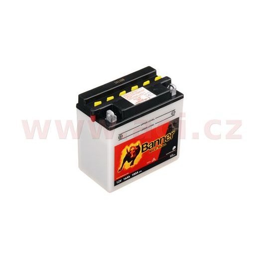 BATÉRIA 12 V, YB16B-A1, 16AH, 180A, BANNER BIKE BULL 160X90X161