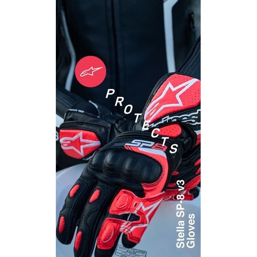 RUKAVICE STELLA SP-8 2022, ALPINESTARS, DÁMSKE (ČERNÁ/BÍLÁ/RŮŽOVÁ)