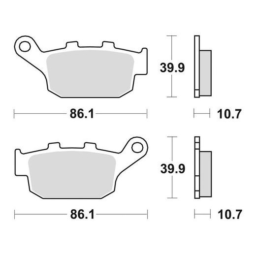 BRZDOVÉ DOŠTIČKY, BRAKING (SEMI-METALICKÁ ZMES SM1) 2 KS V BALENÍ