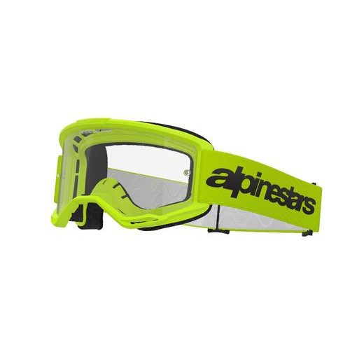 OKULIARE VISION 3 WORDMARK, ALPINESTARS (ŽLTÁ FLUO, ČÍRE PLEXI) 2025
