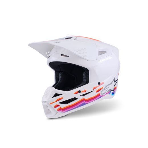 PRILBA S-M3 FORCE, ALPINESTARS (BÍLÁ/ŽLUTÁ/RŮŽOVÁ/FIALOVÁ) 2026