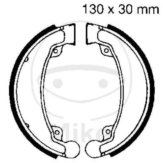 BRZDOVÉ ČEĽUSTE -SADA EBC H310 VRÁTANE PRUŽÍN
