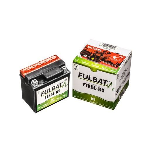 BATÉRIA 12 V, YTX5L-BS, 4AH, 70A, BEZÚDRŽBOVÁ MF AGM 114X71X106, FULBAT (VR. BALENIE ELEKTROLYTU)