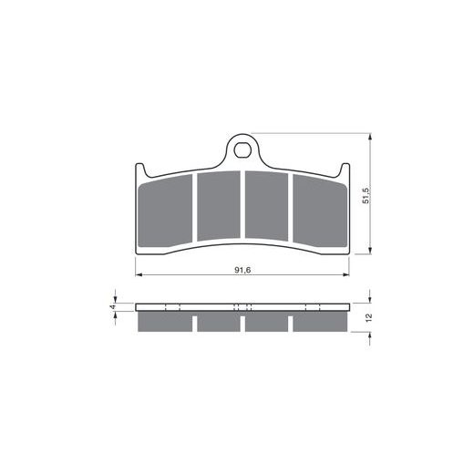 BRZDOVÉ OBLOŽENIE GOLDFREN 225 S3