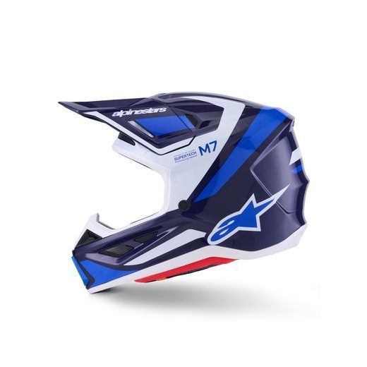 PRILBA SM7 RISE, ALPINESTARS (MODRÁ/BÍLÁ) 2026