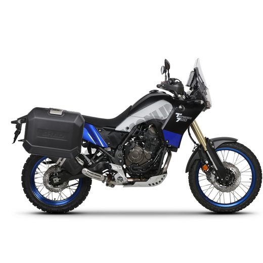 KOMPLETNÁ SADA BOČNÝCH ČIERNYCH HLINÍKOVÝCH KUFROV SHAD TERRA BLACK, 36/47 L LITROV, VRÁTANE MONTÁŽNEJ SADY SHAD YAMAHA TENERE 700 XTZ690