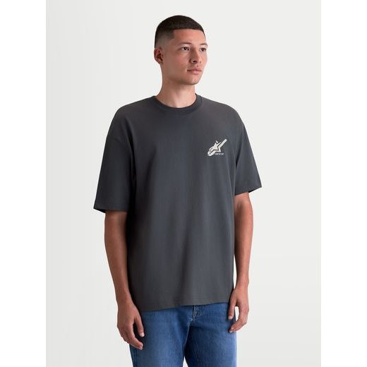 ALPINESTARS GHOST OVERSIZED CSF – VOĽNOČASOVÉ MOTO TRIČKO (TMAVO SIVÁ)