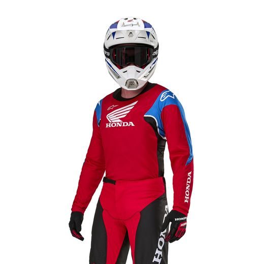 DRES RACER ICONIC HONDA KOLEKCE, ALPINESTARS (ČERVENÁ/ČERNÁ/MODRÁ/BÍLÁ) 2024