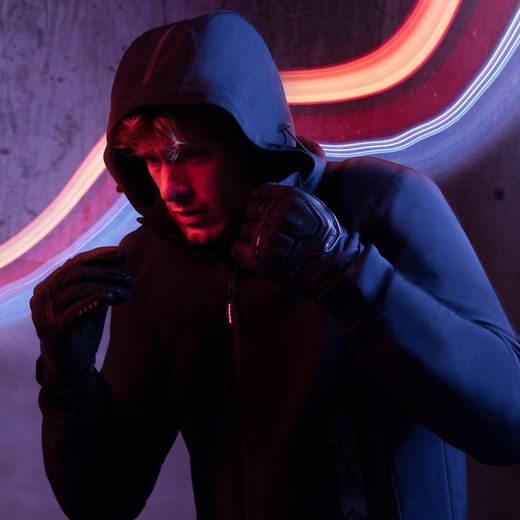 BUNDA HOODIE H2OUT 2023, SPIDI (ČIERNA/ANTRACIT/ČERVENÁ)