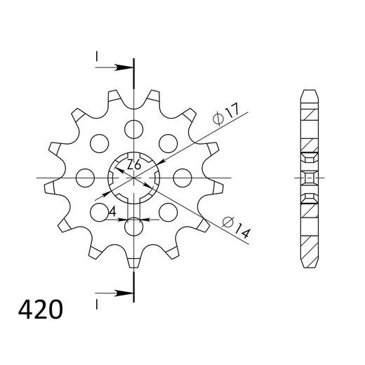 REŤAZOVÉ KOLIEČKO SUPERSPROX CST-429:12 12 ZUBOV,420