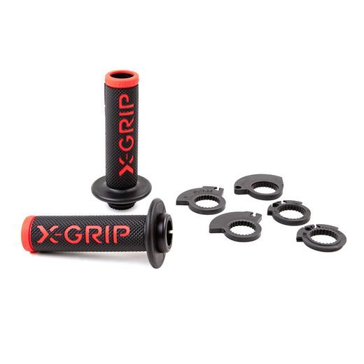 RUKOVÄTE X-GRIP BRAAAAP S OTVORENÝMI KONCAMI – ČERVENÁ – GASGAS EC 125 (2025) A ĎALŠIE MODELY