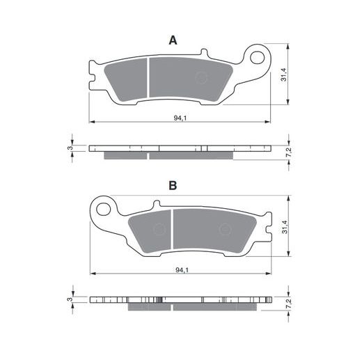 BRZDOVÉ OBLOŽENIE GOLDFREN 248 S33 OFF-ROAD FRONT