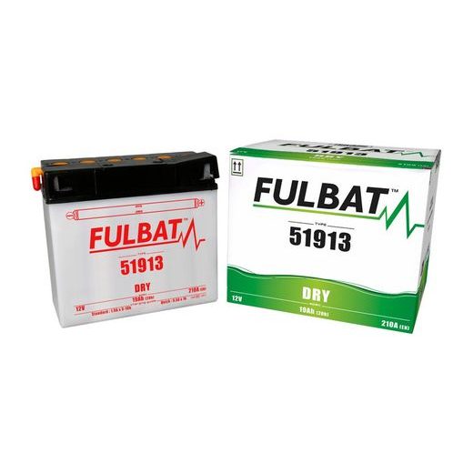 BATÉRIA 12 V, 51913, 19AH, 210A, KONVENČNÉ 186X81X170, FULBAT (VR. BALENIE ELEKTROLYTU)