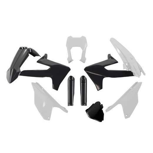 SADA PLASTOV 7 DIELOV TRIUMPH, RTECH (ČIERNA-BIELA) OEM FARBY