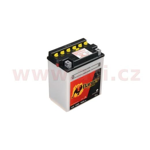 BATÉRIA 12 V, YB14 L-A2, 14AH, 185A, BANNER BIKE BULL 134X89X166