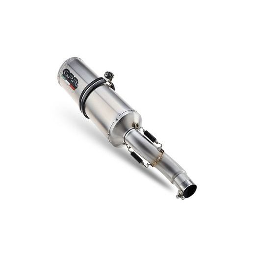 DVOJITÁ KONCOVKA VÝFUKU SLIP - ON GPR SATINOX K.121.CAT.SAT BRUSHED STAINLESS STEEL INCLUDING REMOVABLE DB KILLERS, LINK PIPES AND CATALYSTS