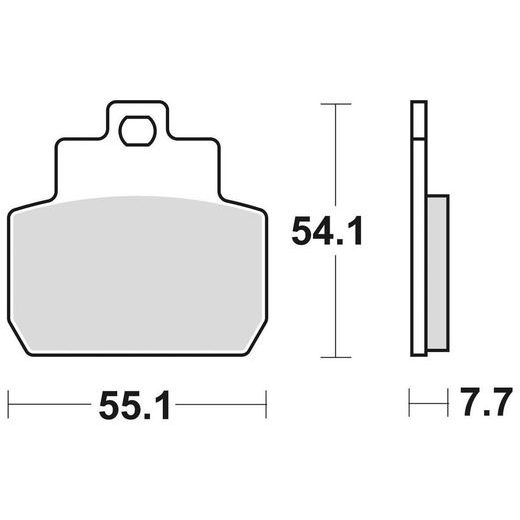 BRZDOVÉ DOŠTIČKY, BRAKING (SEMI-METALICKÁ ZMES SM1) 2 KS V BALENÍ