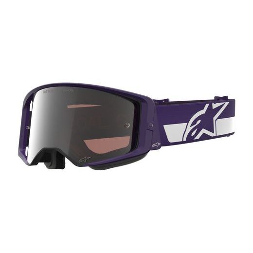ALPINESTARS SUPERTECH VISION HUNTA96 XXV – MOTOKROSOVÉ OKULIARE NA MX A ENDURO (FIALOVÁ/BIELA, ZRKADLOVÉ STRIEBORNÉ PLEXI) 2026
