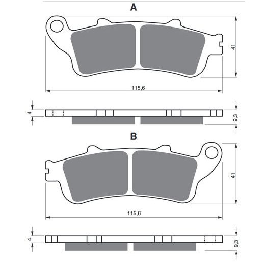 BRZDOVÉ OBLOŽENIE GOLDFREN 135 AD