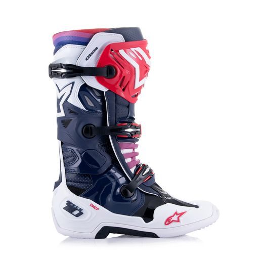 TOPÁNKY TECH 10 SUPERVENTED, ALPINESTARS, PERFOROVANÉ (TMAVĚ MODRÁ/BÍLÁ/ČERVENÁ/FIALOVÁ) 2024