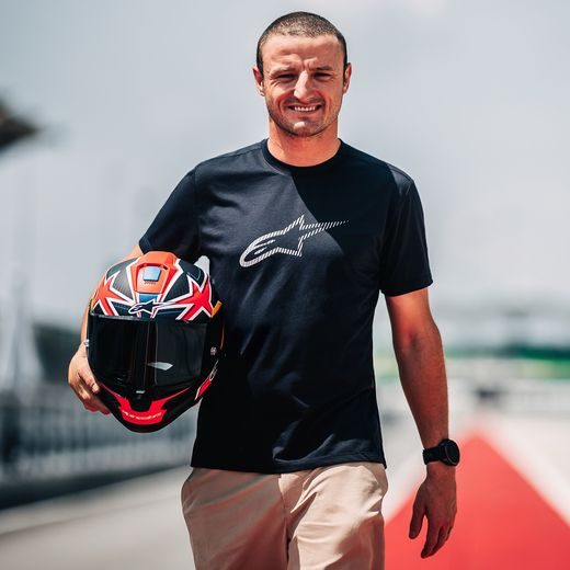 PŘILBA SUPERTECH R10 LIMITOVANÁ EDICE JACK MILLER, ALPINESTARS (MATNÝ KARBON/ČERVENÁ/MODRÁ/ŽLUTÁ/BÍLÁ) 2025