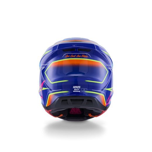 PRILBA SM7 CAST, ALPINESTARS (MODRÁ/RŮŽOVÁ/ŽLUTÁ FLUO) 2026