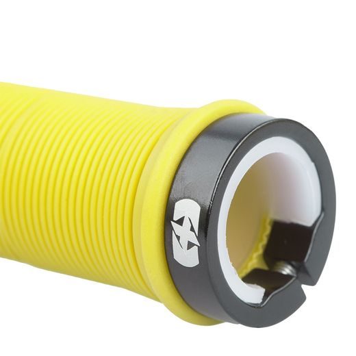 GRIPY DRIVER MTB LOCK-ON SA ŠROUBOVACÍMI OBJÍMKAMI, OXFORD (ŽLTÁ FLUO, DĹŽKA 130 MM, 1 PÁR)