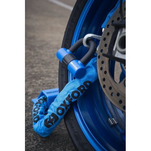 REŤAZOVÝ ZÁMOK NA MOTOCYKL HD - LIMITOVANÁ EDICE, OXFORD (MODRÝ, DĹŽKA 1.5 M)