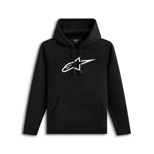 ALPINESTARS AGELESS HOODIE 3 – VOĽNOČASOVÁ MOTO MIKINA (ČIERNA/BIELA)