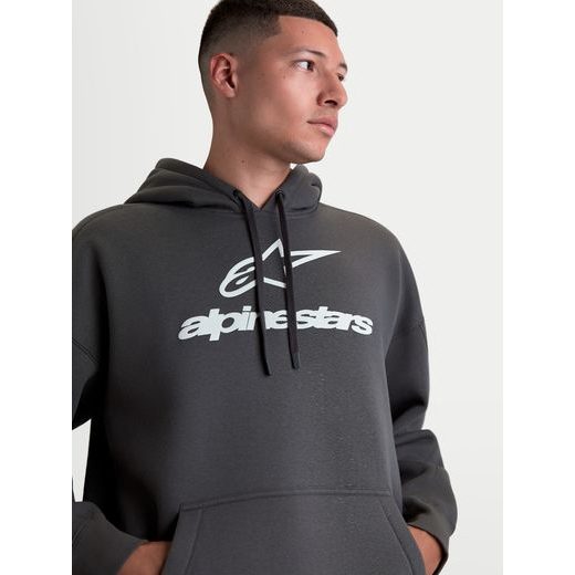 ALPINESTARS PRELUDE OVERSIZED HOODIE – VOĽNOČASOVÁ MOTO MIKINA (TMAVO SIVÁ)