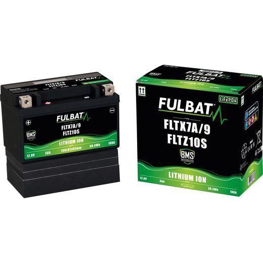 LÍTIOVÁ BATÉRIE& LIFEPO4& YTX7A-BS, YTX9-BS, YTZ10S-BS& FULBAT& 12V, 3AH, 180A, HMOTNOSŤ 0,65 KG, 150X87X93