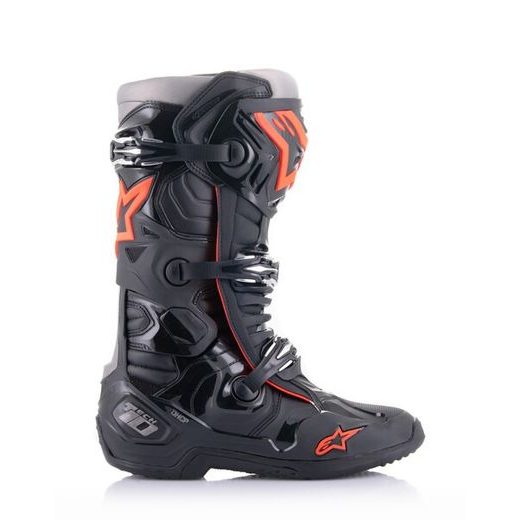 TOPÁNKY TECH 10, ALPINESTARS (ČERNÁ/ČERVENÁ FLUO/ŠEDÁ) 2023
