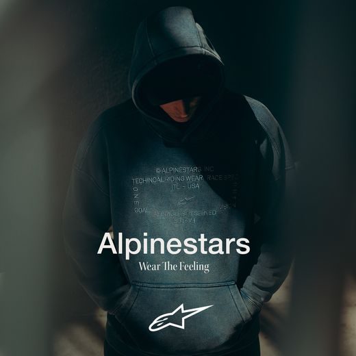 ALPINESTARS INFINITE WASHED OVERSIZED HOODIE – VOĽNOČASOVÁ MOTO MIKINA (SEPRANÁ MODRÁ)