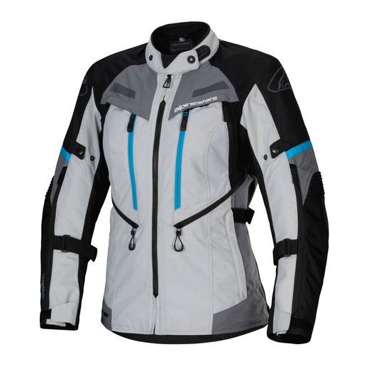 ALPINESTARS STELLA BOGOTA PRE DRYSTAR – DÁMSKA BUNDA NA MOTORKU (SIVÁ/ČIERNA/MODRÁ) 2025