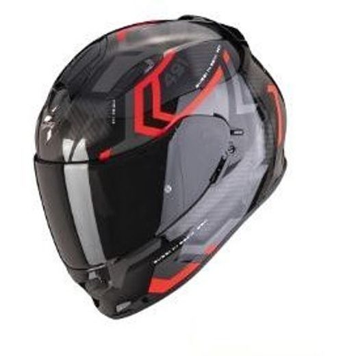 SCORPION PRILBA NA MOTOCYKEL EXO-491 SPIN, ČIERNA/ČERVENÁ