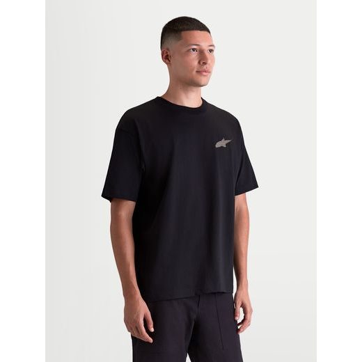 ALPINESTARS CHECKBACK OVERSIZED CSF – VOĽNOČASOVÉ MOTO TRIČKO (ČIERNA)