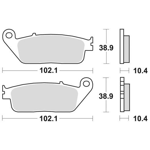 BRZDOVÉ DOŠTIČKY, BRAKING (SEMI-METALICKÁ ZMES SM1) 2 KS V BALENÍ